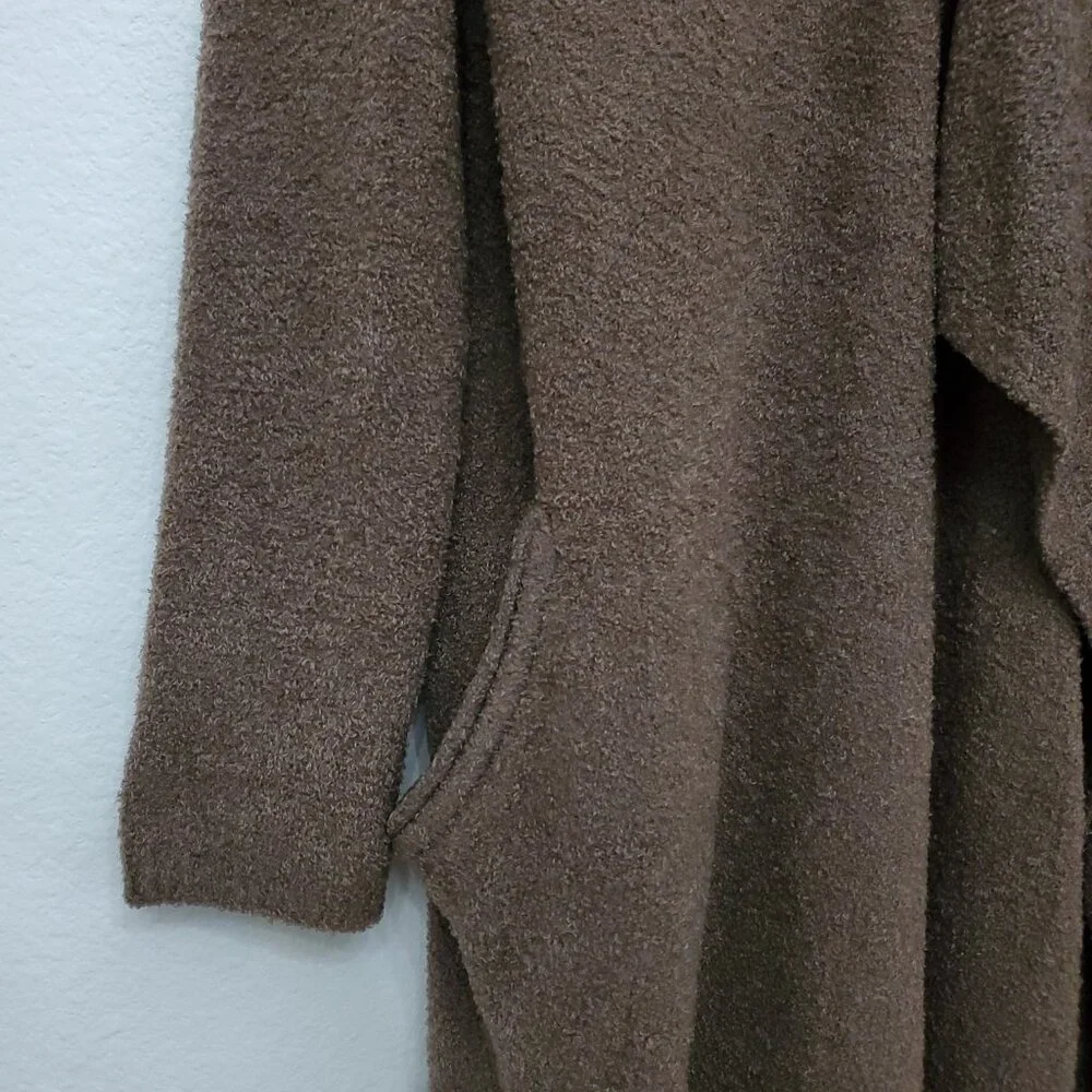 Barefoot Dreams Cozy Chic Calypso Women's Cardigan Sweater Mocha Brown S/M
